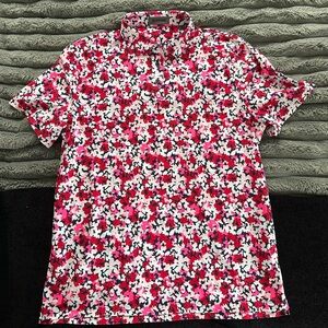 G/FORE Pink and White Floral Men's Shirt
